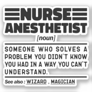 Nurse Anesthetist Noun Nursing Specialist Funny