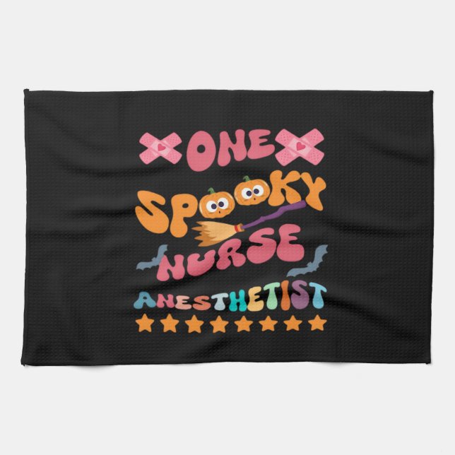 Nurse Anesthetist - One Spooky Nurse Anesthetist - Kitchen Towel (Horizontal)