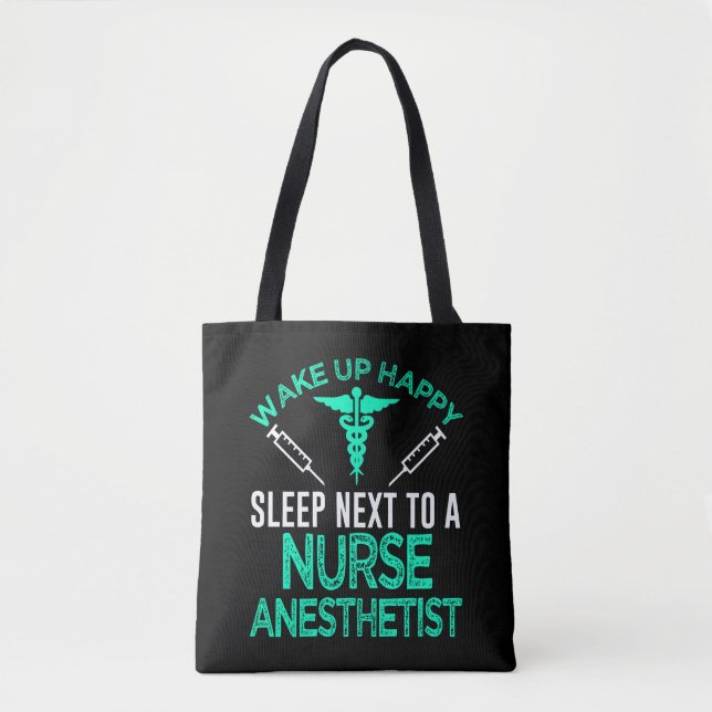 Nurse Anesthetist RN Registered Nurse Gift CRNA Tote Bag (Front)