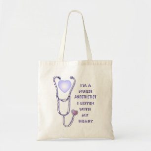 Nurse Anesthetist Stethoscope Tote Bag