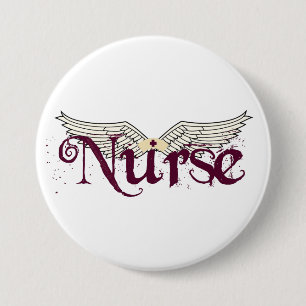 Nurse Angel 3 Inch Round Button