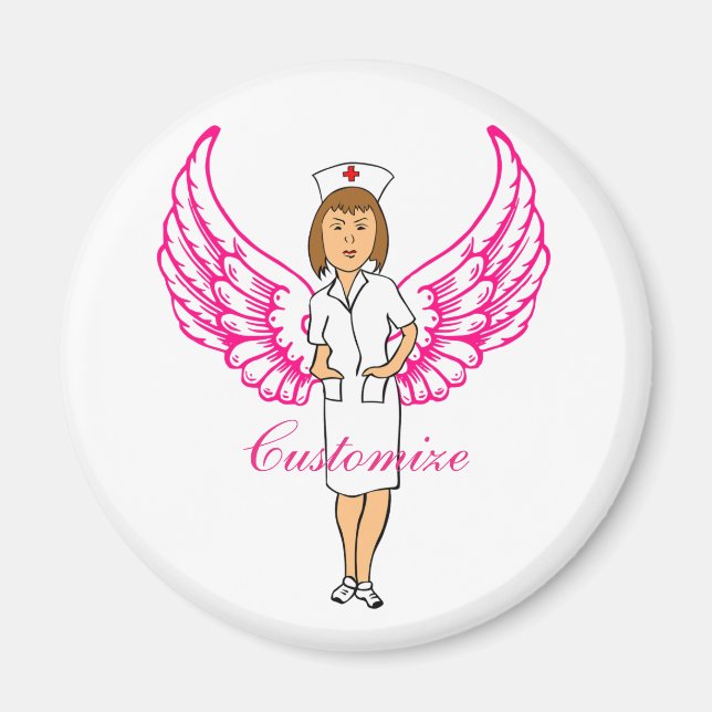 Nurse Angel Wings Thunder_Cove Magnet (Front)