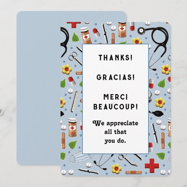 Nurse Appreciation Cards (Front/Back)