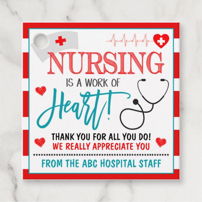 Nurse Appreciation Gift Tag (Front)