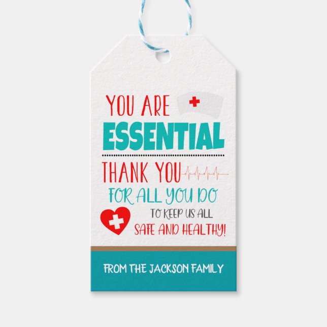 Nurse Appreciation Gift Tag (Front)