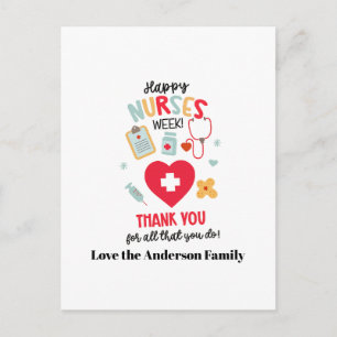NURSE Appreciation Gift Tag Happy Nurses Week Gift Postcard