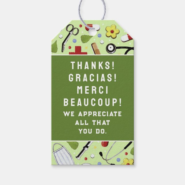 Nurse Appreciation Gift Tags (Front)
