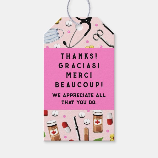 Nurse Appreciation Gift Tags (Front)