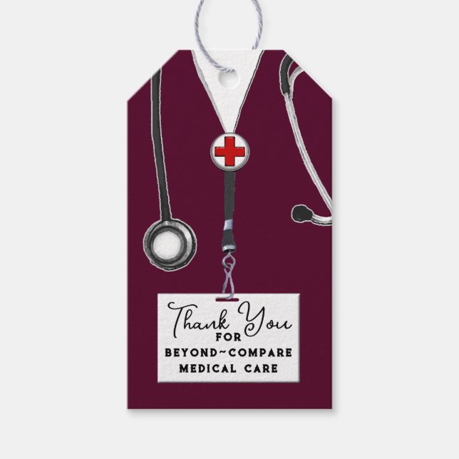Nurse Appreciation Gift Tags (Front)