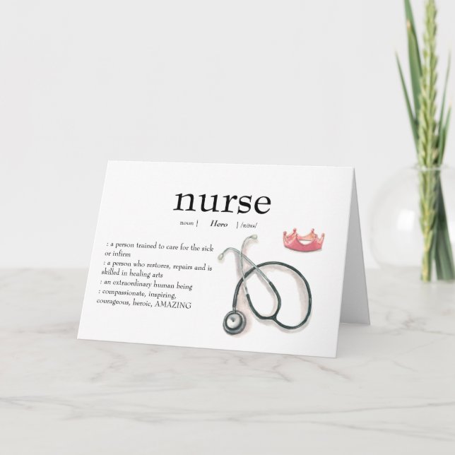 Nurse Appreciation Personalized Thank You Card (Front)