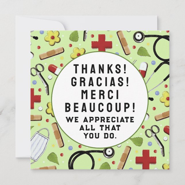 Nurse Appreciation Thank You Card (Front)
