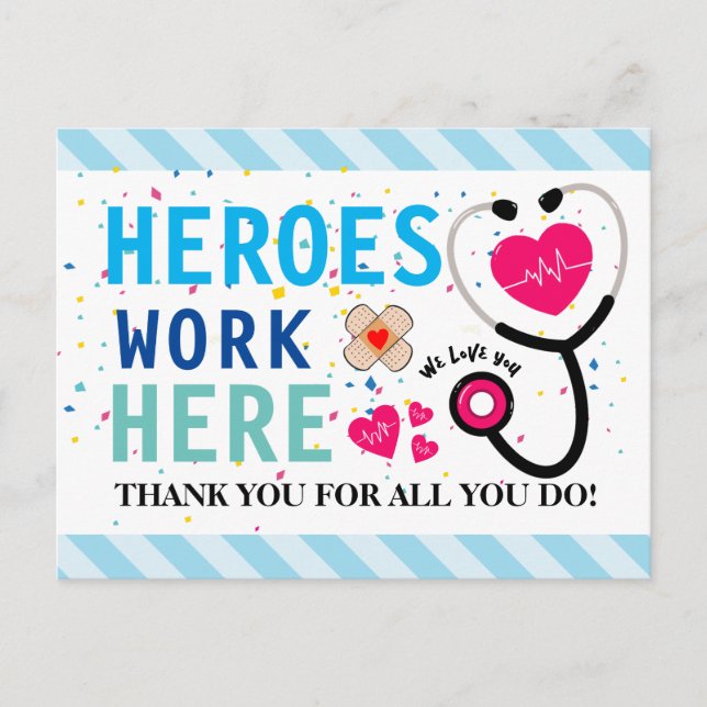 Nurse Appreciation Week Thank You Banner Postcard (Front)