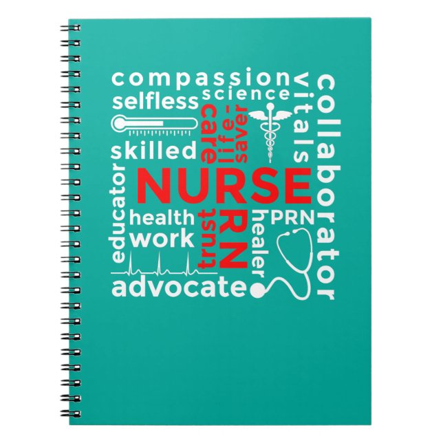 Nurse Art Accessorie Abstract Typo Design Gift Notebook (Front)