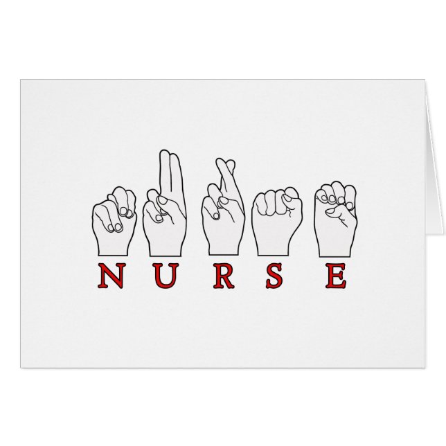 NURSE ASL FINGERSPELLED SIGN LANGUAGE (Front Horizontal)