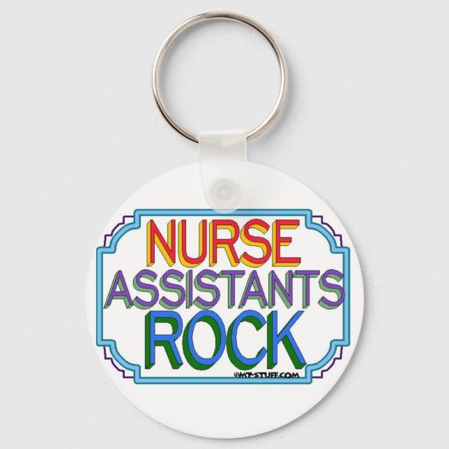 Nurse Assistants Rock Keychain (Front)
