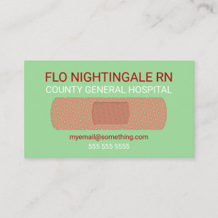 Nurse Bandage Scrubs Green Business Card