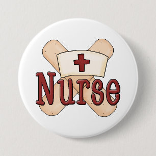 Nurse Bandage word art button