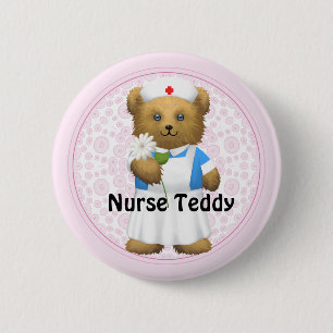Nurse Bear - Teddy Bear 2 Inch Round Button