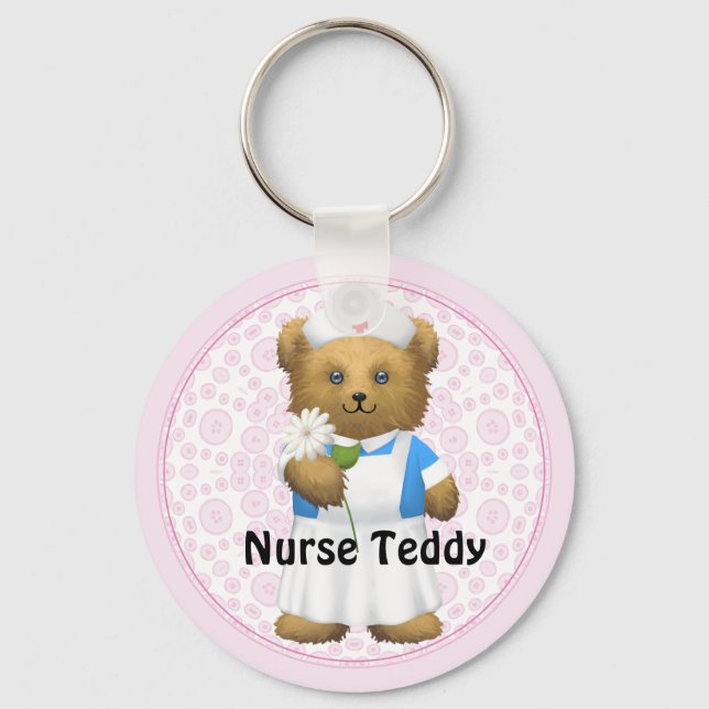 Nurse Bear - Teddy Bear Keychain (Front)