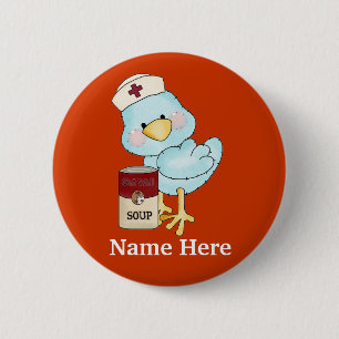 Nurse Birdie Button