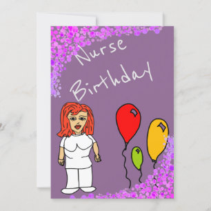 Nurse birthday invitation