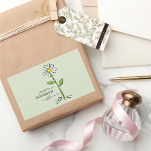 Nurse Birthday Religious Green Daisy Personalized Sticker