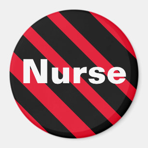 Nurse Black/Red magnet