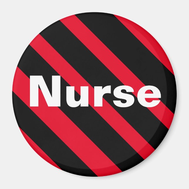 Nurse Black/Red magnet (Front)