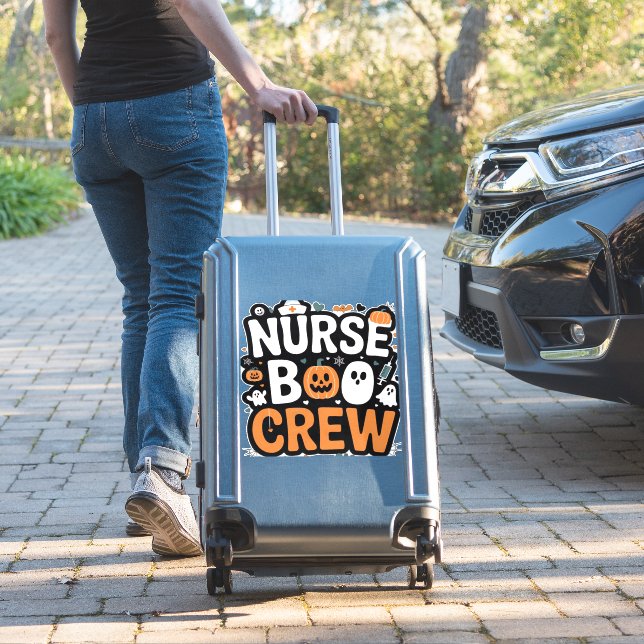 Nurse Boo Crew  Halloween Healthcare Hero  Spooky  (Suitcase Insitu)