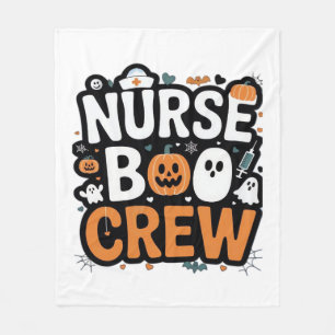 Nurse Boo Crew  Halloween Healthcare Hero  Spooky  Fleece Blanket