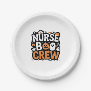 Nurse Boo Crew  Halloween Healthcare Hero  Spooky  Paper Plate