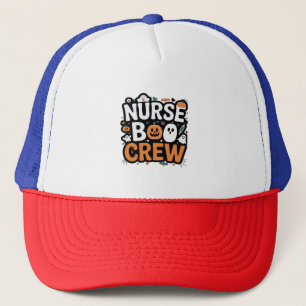 Nurse Boo Crew Halloween Healthcare Hero Spooky Trucker Hat