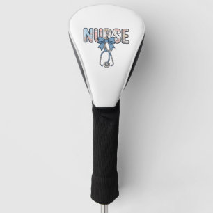 Nurse Bow Stethoscope Vintage Floral Golf Head Cover