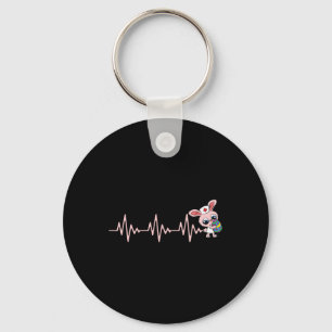 Nurse Bunny Heartbeat Easter Egg Hunting Rabbit Nu Keychain