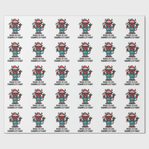 Nurse by Day Krampus by Night Nursing Nurse  Wrapping Paper