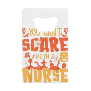 Nurse By Day Witch By Night Funny Halloween Women Credit Card Bottle Opener