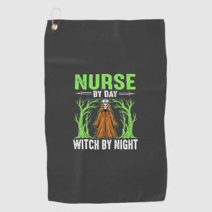 Nurse By Day Witch By Night Halloween Design_1 Golf Towel