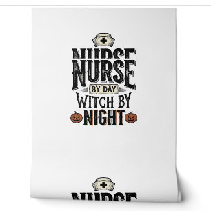 Nurse By Day Witch By Night Halloween Shirt Design Wallpaper