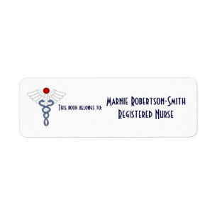 Nurse Caduceus/Book belongs to: Personalize Name