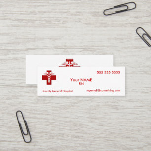 Nurse Caduceus Mini Business Card