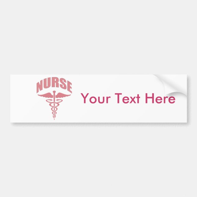 Nurse Caduceus Rose Bumper Sticker (Front)
