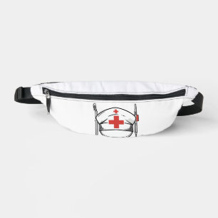 Nurse Cap with Red Cross and Medical Tools Design