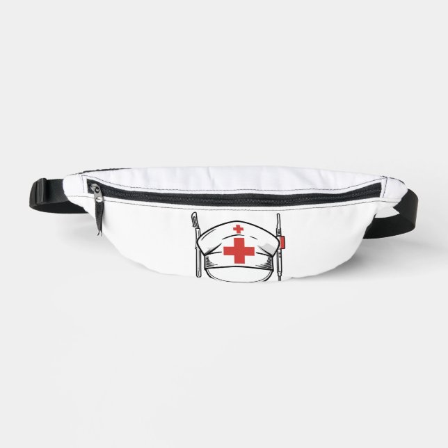 Nurse Cap with Red Cross and Medical Tools Design (Recto)