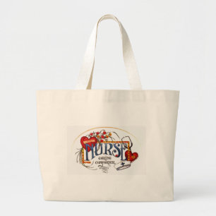 Nurse Caring Comforter Large Tote Bag