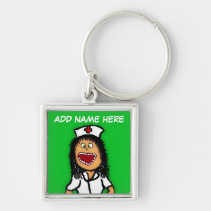 Nurse Cartoon Keychain