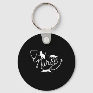 Nurse Cat Mom - Rn Nurse And Cat Lovers  Keychain