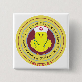 Nurse Chick 2 Inch Square Button