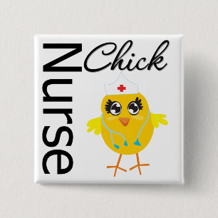 Nurse Chick 2 Inch Square Button