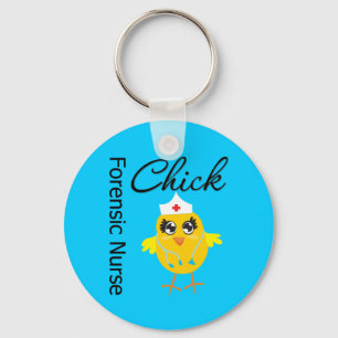 Nurse Chick v1 Forensic Nurse Keychain