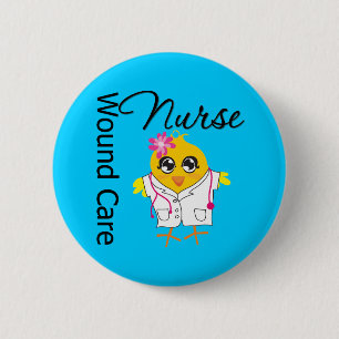 Nurse Chick v2 Wound Care Nurse 2 Inch Round Button